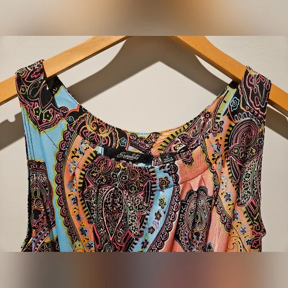Essentials by Milano Paisley Sleeveless Dress - size small - Picture 3 of 6